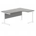 Polaris Right Hand Radial SU Cantilever Desk 1600x1200x730mm Alaskan Grey Oak/White KF821530 KF821530