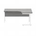 Polaris Right Hand Radial SU Cantilever Desk 1600x1200x730mm Alaskan Grey Oak/White KF821530 KF821530