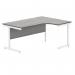 Polaris Right Hand Radial SU Cantilever Desk 1600x1200x730mm Alaskan Grey OakWhite KF821530 KF821530