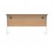 Polaris Rectangular Single Upright Cantilever Desk 1400x600x730mm Norwegian BeechWhite KF821610 KF821610