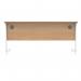 Polaris Rectangular Single Upright Cantilever Desk 1600x600x730mm Norwegian BeechWhite KF821620 KF821620