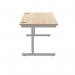 Polaris Rectangular Single Upright Cantilever Desk 1400x800x730mm Canadian OakSilver KF821700 KF821700