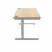 Polaris Rectangular Single Upright Cantilever Desk 1600x800x730mm Canadian OakSilver KF821710 KF821710