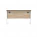 Polaris Rectangular Single Upright Cantilever Desk 1200x600x730mm Canadian Oak/White KF821720 KF821720