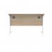 Polaris Rectangular Single Upright Cantilever Desk 1200x800x730mm Canadian OakWhite KF821750 KF821750
