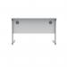 Polaris Rectangular Single Upright Cantilever Desk 1200x600x730mm Arctic White/Silver KF821780 KF821780