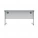 Polaris Rectangular Single Upright Cantilever Desk 1400x600x730mm Arctic White/Silver KF821790 KF821790