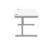 Polaris Rectangular Single Upright Cantilever Desk 1200x800x730mm Arctic White/Silver KF821810 KF821810