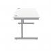 Polaris Rectangular Single Upright Cantilever Desk 1600x800x730mm Arctic White/Silver KF821830 KF821830