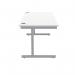 Polaris Rectangular Single Upright Cantilever Desk 1600x800x730mm Arctic WhiteSilver KF821830 KF821830