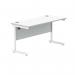 Polaris Rectangular Single Upright Cantilever Desk 1400x600x730mm Arctic WhiteArctic White KF821850 KF821850