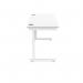 Polaris Rectangular Single Upright Cantilever Desk 1400x600x730mm Arctic WhiteArctic White KF821850 KF821850