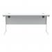 Polaris Rectangular Single Upright Cantilever Desk 1600x600x730mm Arctic White/White KF821860 KF821860