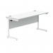 Polaris Rectangular Single Upright Cantilever Desk 1600x600x730mm Arctic WhiteWhite KF821860 KF821860