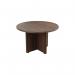 Avior Executive Circular Meeting Table 1200x1200x750mm Dark Walnut KF821861 KF821861