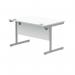 Polaris Rectangular Single Upright Cantilever Desk 1200x800x730mm Arctic White/White KF821870 KF821870