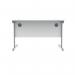 Polaris Rectangular Single Upright Cantilever Desk 1200x800x730mm Arctic White/White KF821870 KF821870