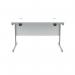 Polaris Rectangular Single Upright Cantilever Desk 1200x800x730mm Arctic White/White KF821870 KF821870