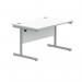 Polaris Rectangular Single Upright Cantilever Desk 1200x800x730mm Arctic WhiteWhite KF821870 KF821870