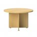 Avior Executive Circular Meeting Table 1200x1200x750mm Nova Oak KF821878 KF821878