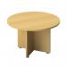 Avior Executive Circular Meeting Table 1200x1200x750mm Nova Oak KF821878 KF821878