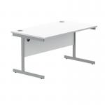 Polaris Rectangular Single Upright Cantilever Desk 1400x800x730mm Arctic WhiteWhite KF821880 KF821880