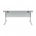 Polaris Rectangular Single Upright Cantilever Desk 1400x800x730mm Arctic WhiteWhite KF821880 KF821880