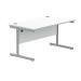 Polaris Rectangular Single Upright Cantilever Desk 1400x800x730mm Arctic White/White KF821880 KF821880