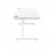 Polaris Rectangular Single Upright Cantilever Desk 1600x800x730mm Arctic White/White KF821890 KF821890