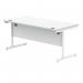 Polaris Rectangular Single Upright Cantilever Desk 1600x800x730mm Arctic White/White KF821890 KF821890