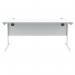 Polaris Rectangular Single Upright Cantilever Desk 1600x800x730mm Arctic White/White KF821890 KF821890