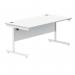 Polaris Rectangular Single Upright Cantilever Desk 1600x800x730mm Arctic WhiteWhite KF821890 KF821890