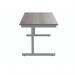 Polaris Rectangular Single Upright Cantilever Desk 1400x800x730mm Alaskan Grey Oak/Silver KF821940 KF821940