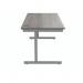 Polaris Rectangular Single Upright Cantilever Desk 1600x800x730mm Alaskan Grey Oak/Silver KF821950 KF821950