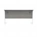 Polaris Rectangular Single Upright Cantilever Desk 1400x600x730mm Alaskan Grey OakWhite KF821970 KF821970