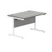 Polaris Rectangular Single Upright Cantilever Desk 1200x800x730mm Alaskan Grey Oak/White KF821990 KF821990