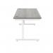 Polaris Rectangular Single Upright Cantilever Desk 1600x800x730mm Alaskan Grey OakWhite KF822010 KF822010