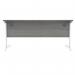Polaris Rectangular Single Upright Cantilever Desk 1600x800x730mm Alaskan Grey OakWhite KF822010 KF822010