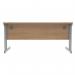 Polaris Rectangular Double Upright Cantilever Desk 1600x800x730mm Norwegian BeechSilver KF822070 KF822070