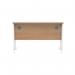 Polaris Rectangular Double Upright Cantilever Desk 1200x600x730mm Norwegian Beech/White KF822100 KF822100