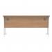 Polaris Rectangular Double Upright Cantilever Desk 1600x600x730mm Norwegian BeechWhite KF822120 KF822120