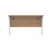 Polaris Rectangular Double Upright Cantilever Desk 1200x800x730mm Norwegian Beech/White KF822130 KF822130