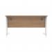 Polaris Rectangular Double Upright Cantilever Desk 1400x800x730mm Norwegian Beech/White KF822140 KF822140