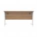 Polaris Rectangular Double Upright Cantilever Desk 1400x800x730mm Norwegian BeechWhite KF822140 KF822140