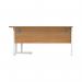 Polaris Right Hand Radial DU Cantilever Desk 1600x1200x730mm Norwegian Beech/White KF822170 KF822170