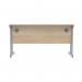 Polaris Rectangular Double Upright Cantilever Desk 1400x600x730mm Canadian Oak/Silver KF822190 KF822190