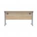 Polaris Rectangular Double Upright Cantilever Desk 1400x600x730mm Canadian OakSilver KF822190 KF822190