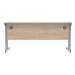 Polaris Rectangular Double Upright Cantilever Desk 1600x600x730mm Canadian OakSilver KF822200 KF822200