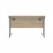 Polaris Rectangular Double Upright Cantilever Desk 1200x800x730mm Canadian Oak/Silver KF822210 KF822210