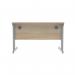 Polaris Rectangular Double Upright Cantilever Desk 1200x800x730mm Canadian OakSilver KF822210 KF822210